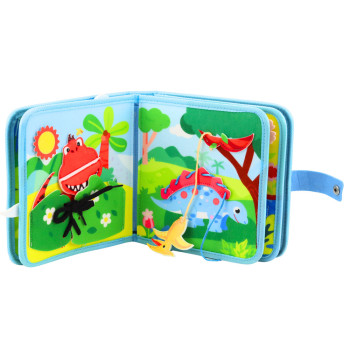 Książeczka Edukacyjna Sensoryczna Filcowa 3D Dinozaury