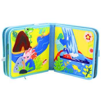 Książeczka Edukacyjna Sensoryczna Filcowa 3D Dinozaury