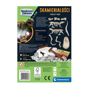 Naukowa Zabawa Skamieniałości Szkielet T-Rex Język Polski Clementoni 50858