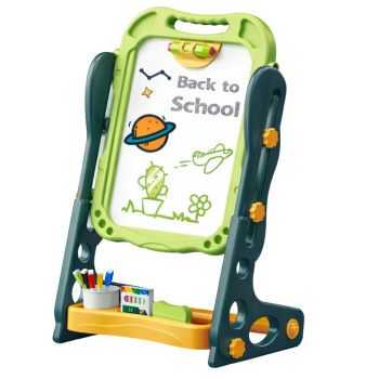 Tablica Dwustronna Magnetyczna Kredowa Suchościeralna Zielona 52 el.