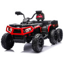 Quad Na Akumulator ATV 6 Kół Z Przyczepką JC606 24V 4x4 Czerwony