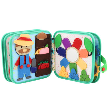 Książeczka Edukacyjna Sensoryczna Filcowa 3D Zwierzęta Domowe Krowa