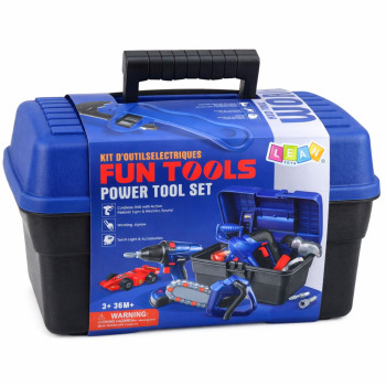 Zestaw Małego Majsterkowicza Skrzynka Narzędzia Wkrętarka 30 el.