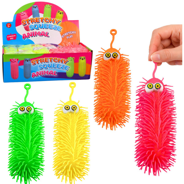 Gniotek Sensoryczny Do Odbijania Ściskania Stworek Z Frędzlami Świecący LED