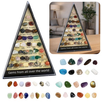 Zestaw Naukowy Edukacyjny Kolekcja Kamieni Naturalnych Minerały 36 szt.