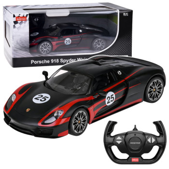 Auto Porsche 918 Spyder Performance Zdalnie Sterowane RC Czarne Rastar 1:14
