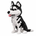 Zestaw Klocki Konstrukcyjne Pies Husky Biało-Czarny Figurka 3D 1900 el.