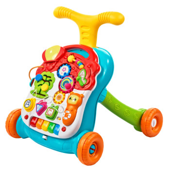 Chodzik Pchacz Edukacyjny Stolik Panel Interaktywny 5w1 Wielokolorowy