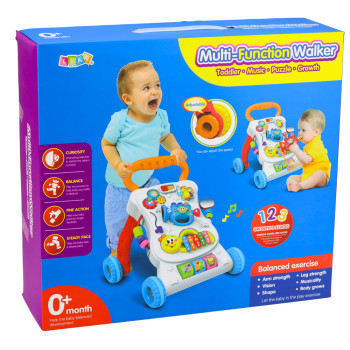 Pchacz Chodzik Edukacyjny Interaktywny Muzyczny Panel 3W1 Dźwięki