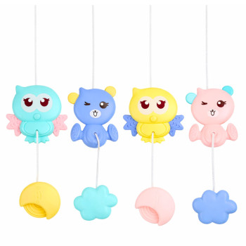 Karuzela Do Łóżeczka Projektor 2w1 Melodie Odgłosy Zwierząt Pilot Różowa