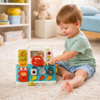 Interaktywna Książka Tablica Edukacyjna Manipulacyjna Światła Dźwięki 16el.