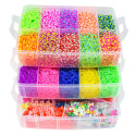 Duży Zestaw Kreatywny Gumki Do Robienia Bransoletek DIY Kuferek 15000 el.