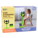 Kierownica Interaktywna Na Stojaku Z Pedałami Światła Dźwięki Zielona