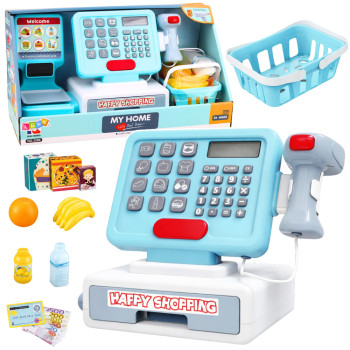 Kasa Sklepowa Interaktywna Skaner Koszyk Produkty Spożywcze Światła Dźwięki