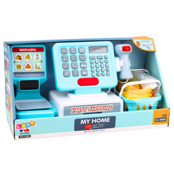 Kasa Sklepowa Interaktywna Skaner Koszyk Produkty Spożywcze Światła Dźwięki