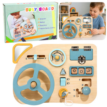 Drewniana Tablica Manipulacyjna Sensoryczna Kierownica Przełącznik Dźwignie