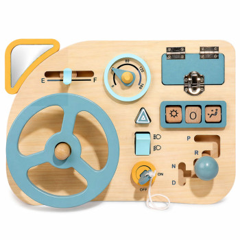 Drewniana Tablica Manipulacyjna Sensoryczna Kierownica Przełącznik Dźwignie