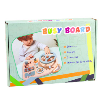 Drewniana Tablica Manipulacyjna Sensoryczna Kierownica Przełącznik Dźwignie