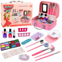 Zestaw Piękności Kosmetyczka Dla Dzieci Akcesoria Do Paznokci Suszarka 20el.