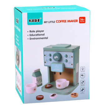 Drewniany Zestaw Ekspres Do Kawy Filiżanki Mleko Akcesoria Dla Dzieci