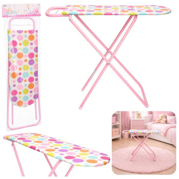 Metalowa Deska Do Prasowania Zabawkowa Składana Dla Dzieci Kropeczki 61 cm