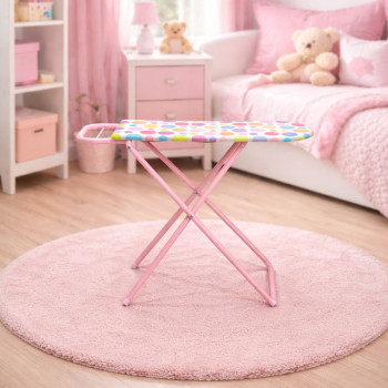 Metalowa Deska Do Prasowania Zabawkowa Składana Dla Dzieci Kropeczki 61 cm