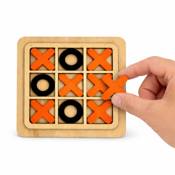 Gra Kółko i Krzyżyk Strategiczna Logiczna Plansza Drewniana Klasyczna