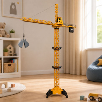 Dźwig Żuraw Budowlany Zdalnie Sterowany RC Przewodowy Obrót 360° 71 cm