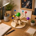 Drewniany Model Układu Słonecznego Planety DIY Zestaw Edukacyjny