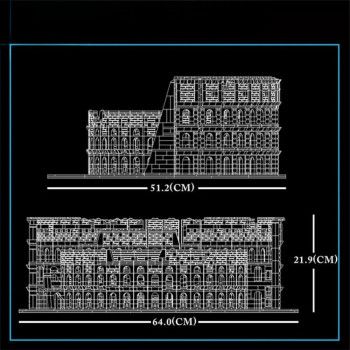 Klocki Konstrukcyjne Architektoniczne Koloseum Rzymskie 6466 el.