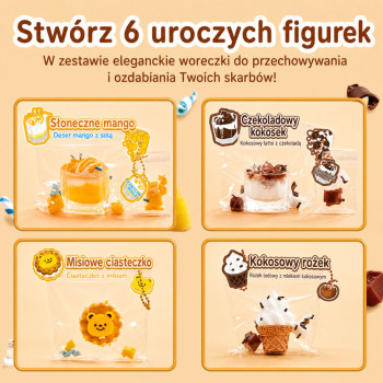 Zestaw Kreatywny Plastyczny Tworzenie Squishy Ozdobne Słodycze Napoje DIY