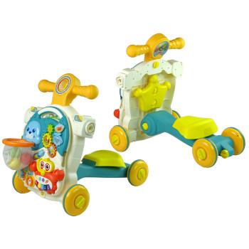 Pchacz 4w1 Stolik Edukacyjny Hulajnoga Rower Dla Dzieci Niebieski