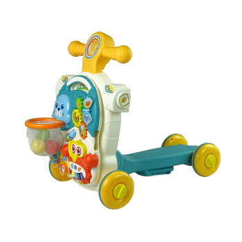 Pchacz 4w1 Stolik Edukacyjny Hulajnoga Rower Dla Dzieci Niebieski