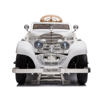 Auto Na Akumulator Mercedes Benz 540K Klasyk Premium Światła LED MP3 Biały