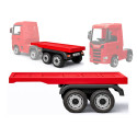 Naczepa do pojazdu na akumulator HL358 Mercedes Scania Actros czerwona