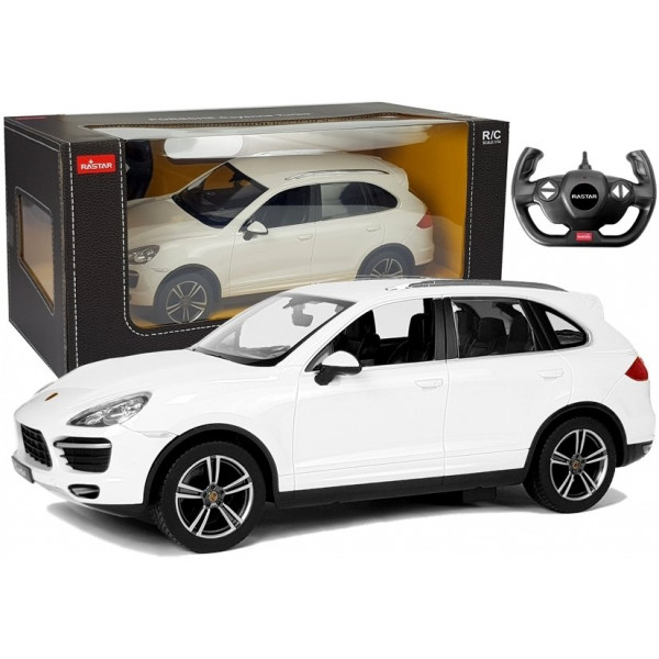 Auto R/C Porsche Cayenne Rastar 1:14 Białe na pilota