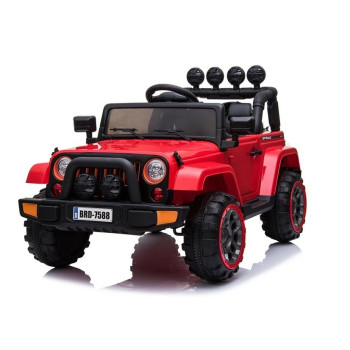 Auto Na Akumulator Jeep BRD-7588 Światła LED MP3 Pilot Czerwony 4x4