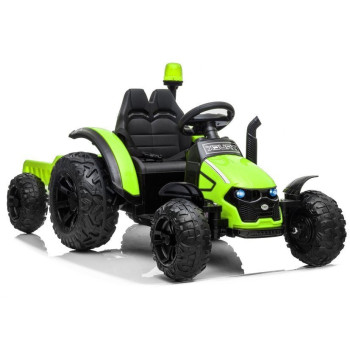 Traktor na akumulator z Przyczepą HZB-200 Światła LED MP3 Zielony