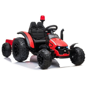 Traktor na akumulator z Przyczepą HZB-200 Światła LED MP3 Czerwony