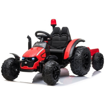 Traktor na akumulator z Przyczepą HZB-200 Światła LED MP3 Czerwony