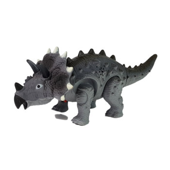 Dinozaur na Baterie Triceratops Szary