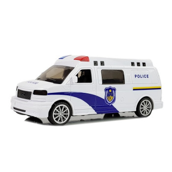 Auto Policja z Naciągiem ze światłami i dźwiękiem
