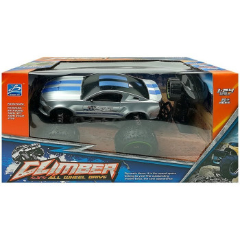Auto Zdalnie Sterowane R/C 6.5 km/h Wysokie Koła Srebrne