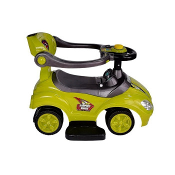 Jeździk z Pchaczem Dla Dzieci Mega Car 3w1 Piszczek Schowek Żółty