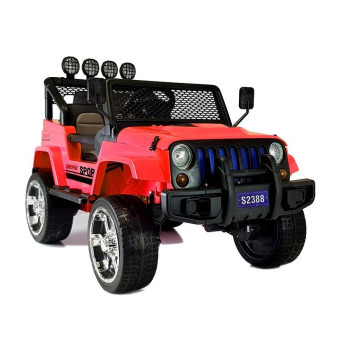 Auto na Akumulator S2388 Pilot Światła LED Radio Jeep Czerwony 4x45W