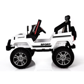 Auto na Akumulator S2388 Pilot Światła LED Radio Jeep Biały 4x45W
