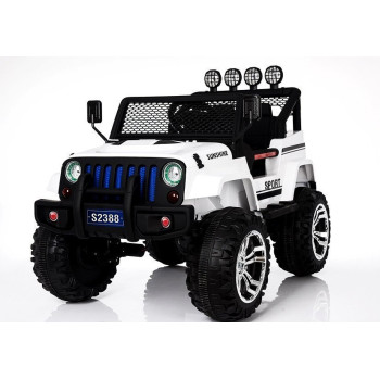Auto na Akumulator S2388 Pilot Światła LED Radio Jeep Biały 4x45W