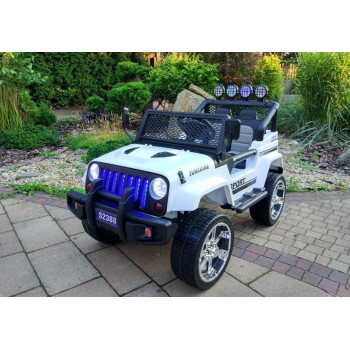 Auto na Akumulator S2388 Pilot Światła LED Radio Jeep Biały 4x45W