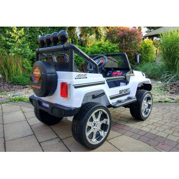 Auto na Akumulator S2388 Pilot Światła LED Radio Jeep Biały 4x45W