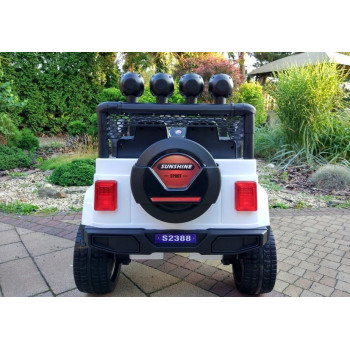 Auto na Akumulator S2388 Pilot Światła LED Radio Jeep Biały 4x45W